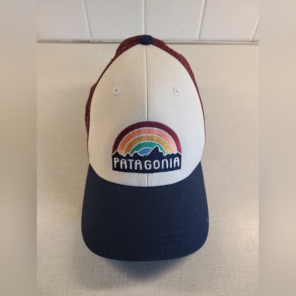 Patagonia KIDS SIZE Trucker Hat with Rainbow Logo